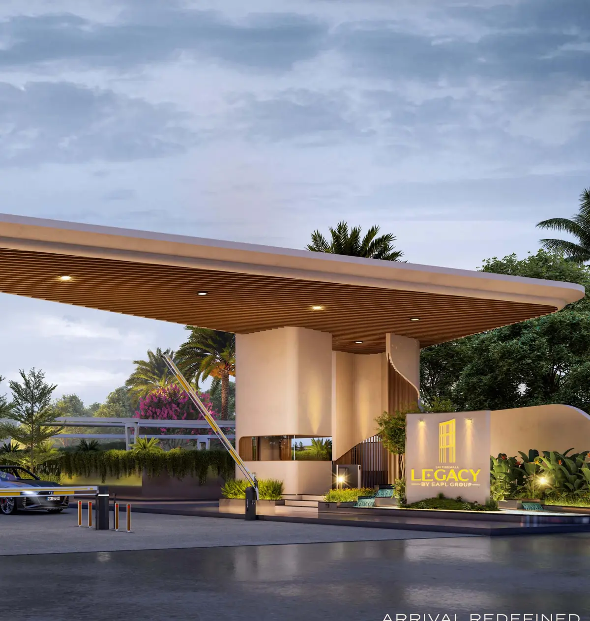Arrival court and entrance canopy