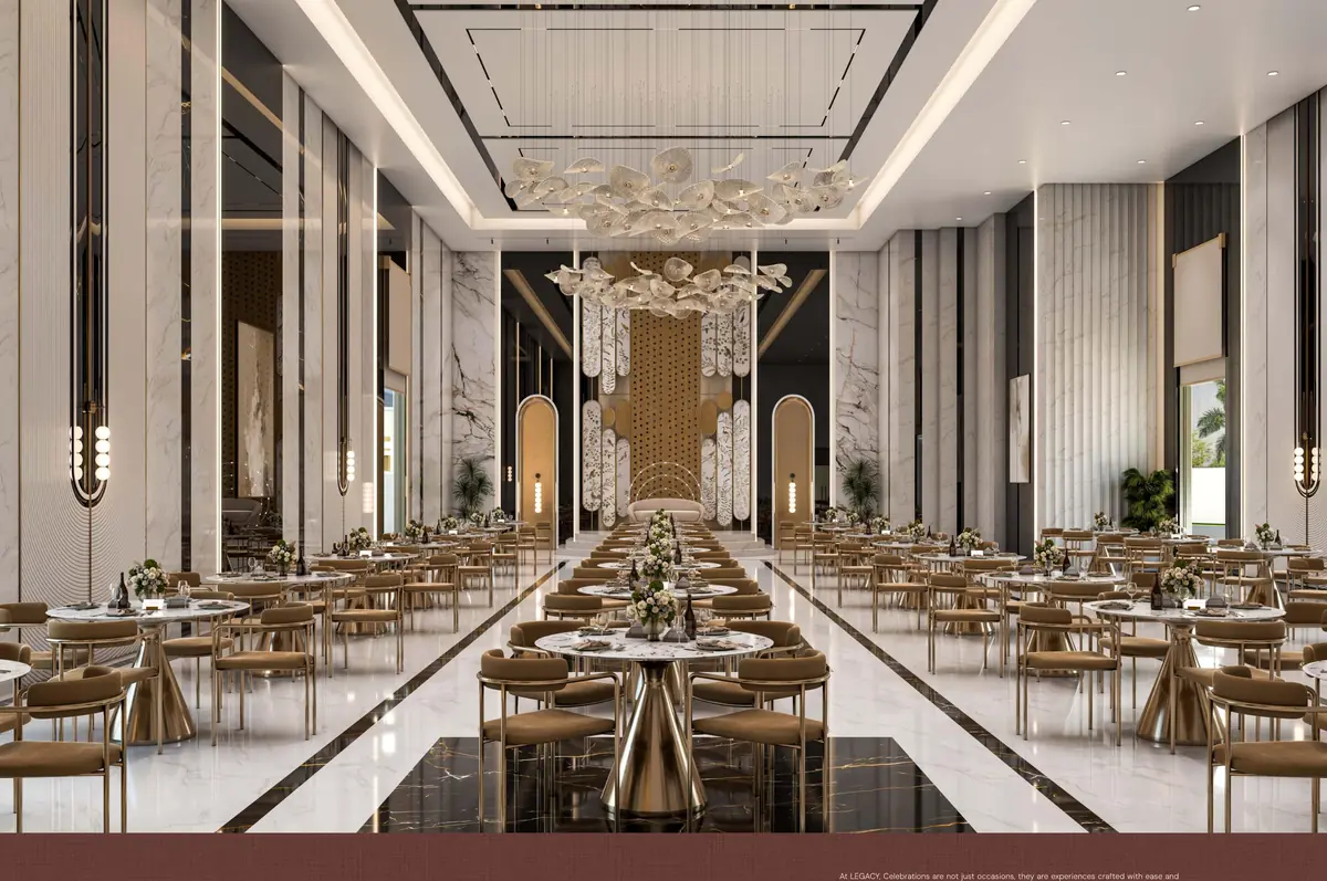 Banquet hall at Sri Tirumala Legacy