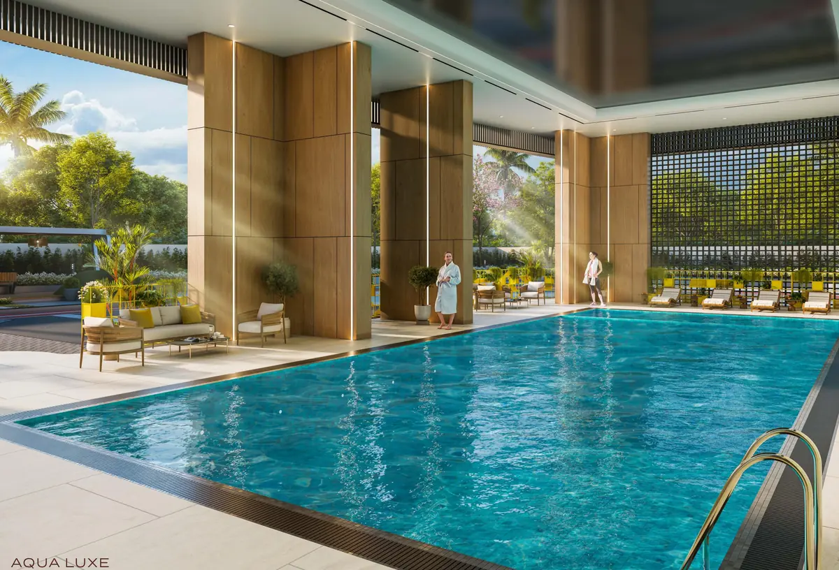 Swimming pool deck at Sri Tirumala Legacy